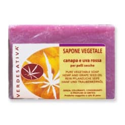 Sapone Canapa e Uva Rossa Idratante per Pelli Secche