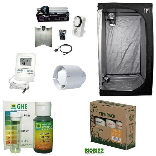Grow Box Kit Indoor Completo Cultibox Lite 60x60x140+CFL Agro 125W