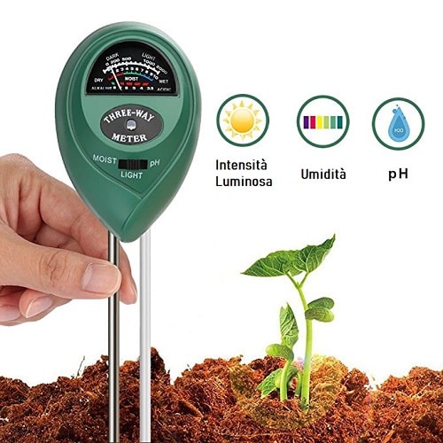 Tester del suolo, misuratore di acidità del suolo Umidità del suolo e  umidità Ph Rilevatore di valore Dispositivo di misurazione del suolo per  orticoltura Vaso Giardino Agricoltura